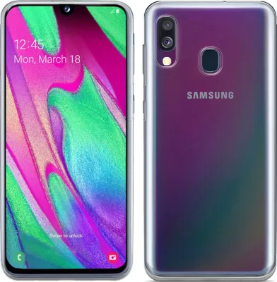 Produktbild von cofi1453® Silikon Hülle Basic kompatibel mit SAMSUNG GALAXY A40 (A405F) Case TPU Soft Handy Cover Schutz Transparent
