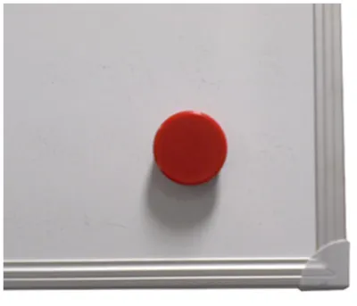 Produktbild von Franken Haftmagnet, Ø 38 mm, rot, Haftkraft 2500g (bis zu 20 Blatt DIN A4 80g/qm), Packung à 10 Stück