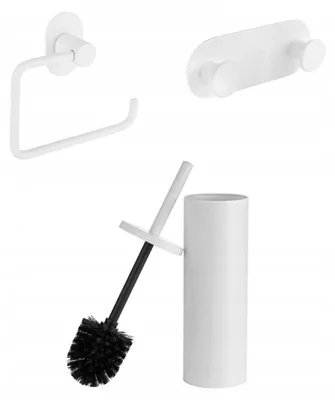 Produktbild von Laveo Miri WC-Bürstengarnitur, Papierhalter, Haken - Weiß
