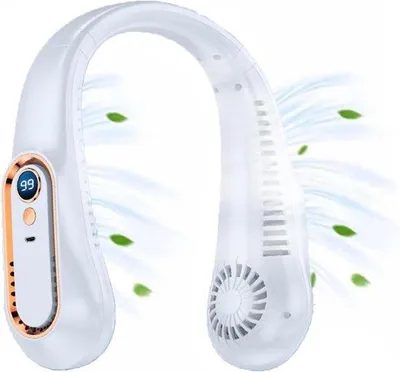 Image de Petit ventilateur de cou blanc sans fil