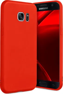 Produktbild von ONEFLOW® Slim Case kompatibel mit Samsung Galaxy S7 - Hülle ultra dünn aus Silikon, Rot