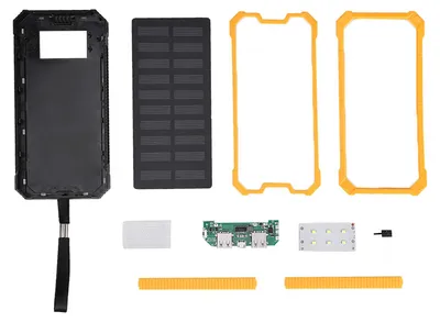 Obrázek produktu pro Solární powerbanka, 20 000 mAh, přenosná nabíječka, s duálním USB portem
