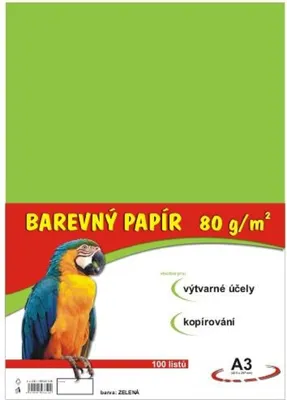 Image de Papier A3, 80 g, vert, 100 feuilles
