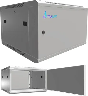 Produktbild von Extralink Síťová skříň Serverová skříň nástěnná 19" 6U 600x600 šedá