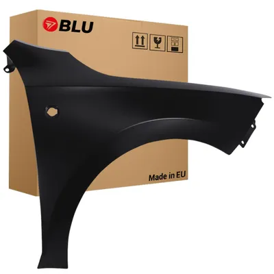 Productafbeelding van BLU Spatbord geschikt voor Seat Toledo IV 4 LC9Z Rechts Zwart BlackMagic Met richtingaanwijzeropening | 2012-2019 | Voorzijde | Gelakt | Montageklaar