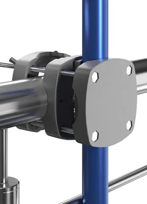 Produktbild von Balkon Schirmhalter, für Balkongeländer, 11-26 mm, grau, für Balkon