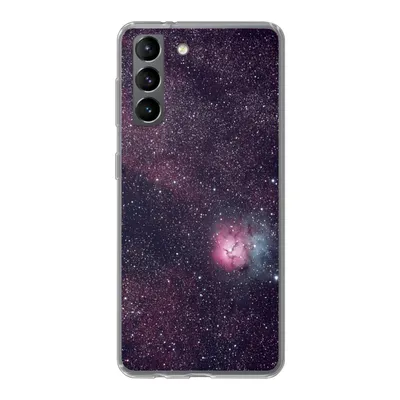 Produktbild von MuchoWow® Handyhülle Schutzhülle Hülle für Samsung Galaxy S21 Universum - Sterne - Rosa - Jungen - Mädchen - Kinder Silikon Softcase Handy Hülle - Softcase