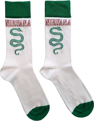 Produktbild von Nirvana - "Serve The Servants" Socken für Herren/Damen Uni RO8443 (40,5 EU - 45,5 EU) (Weiß/Grün/Rot)