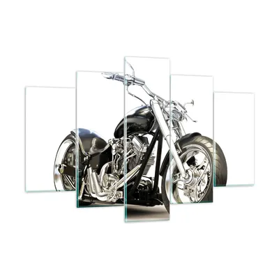 Produktbild von Bilder auf glas - Motorrad Motor Geschwindigkeit Chrom - 150x100cm - Glasbilder - Wandbilder - Kunstdruck - Wanddekoration aus Glas - Glas Bilder - Wandbild auf Glas - GEA150x100-2427