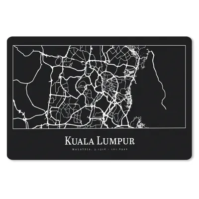 Produktbild von MuchoWow® Schreibtischunterlage Stadtplan - Kuala Lumpur - Karte 60x40 cm - XXL Mauspad - Großes Mauspad