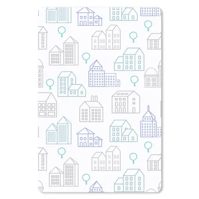 Produktbild von MuchoWow® Mauspad Mousepad Skyline - Muster - Haus 18x27 cm - Mousepads - Maus Mat - Pad - Mausunterlage