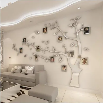Produktbild von 3D Muursticker DIY Foto Muurstickers Grote Zelfklevende Stickers für Schlafzimmer Wohnzimmer Kinderzimmer Wanddekoration (Rechte Spiegel, M)