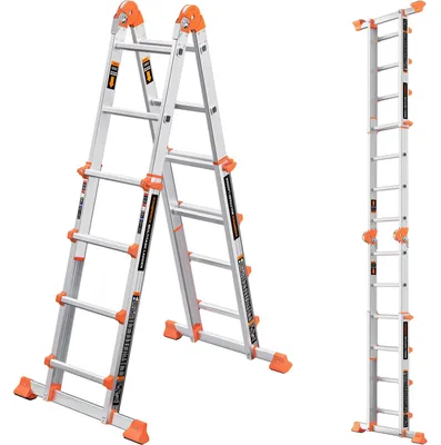 Obrázek produktu pro Žebřík, 4 schůdky, výsuvný žebřík, 4,2 m