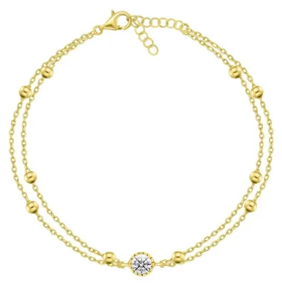 Produktbild von Doppeltes vergoldetes Armband fü r Frauen BRC187Y