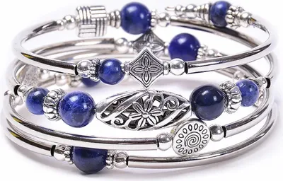 Imagen del producto de Pulsera Náramek Esperanza, con cuentas de ágata azul