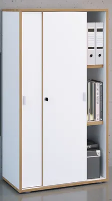 Produktbild von VCM Büroschrank mit 3 Fächern | moderner Aktenschrank mit Schiebetüren | Maße ca. H. 110 x B. 60 x T. 37 cm– Salia 3-Fach