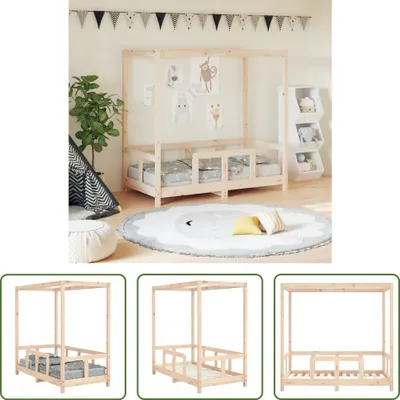 Produktbild von The Living Store Kinderbett 70x140 cm Massivholz Kiefer