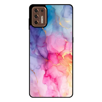 Obrázok produktu pre Smartphonica Puzdro na telefón vhodné pre Motorola Moto G9 Plus s mramorovou potlačou - Zadný kryt z TPU s mramorovým dizajnom - Rainbow