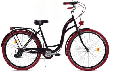 Zdjęcie produktu dla Rower Dallas City 26" 7spd - czarny z czerwonym