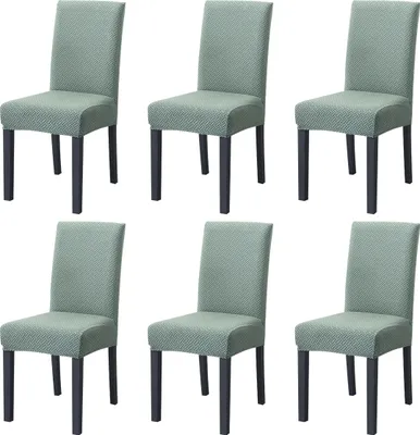 Obrázek produktu pro 6ks/sada krytů židlí Stretch Universal Jídelní židle Elastický kryt židle, Kryty židlí Odnímatelný moderní ochranný kryt pro kryt Banquet Party Hotel (světle zelená)
