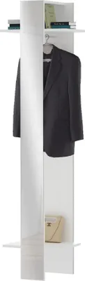Produktbild von Kompaktgarderobe >Anzio< in Weiß Hochglanz - 50x191x35cm (BxHxT)