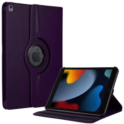 Image de Coque pour iPad 10,2 Pouces (7/8/9ème Génération, 2019/2020/2021) Etui Rotatif 360° Multi-Angle Violet