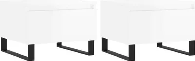Obrázok produktu pre vidaXL Konferenčné stolíky 2 ks. Vysoký lesk biely 50x46x35 cm Materiál dreva