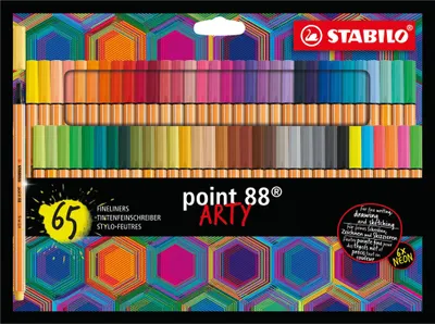 Zdjęcie produktu dla STABILO Fineliner point 88 ARTY 65 szt. etui kartonowe