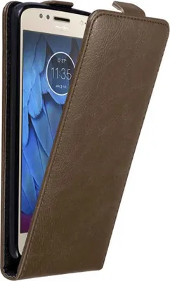 Produktbild von Cadorabo Hülle für Motorola MOTO G5S Schutz Hülle in Braun Flip Etui Handyhülle Case Cover