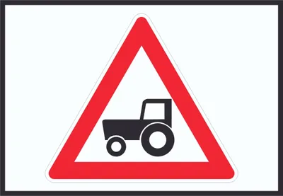 Produktbild von Achtung Trecker Symbol Schild A6 (105x148mm)