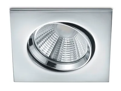 Productafbeelding van Led inbouwspot Pamir Square 5,5w - 3000K - 8,5cm chroom