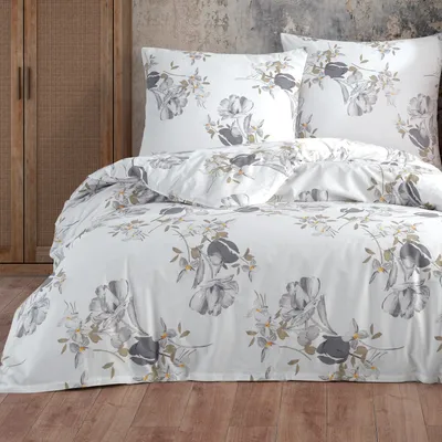 Produktbild von Bettwäsche Bettbezug 200x220 cm, Kopfkissenbezug 80x80 cm 3 teilig Deckenbezug Set aus 100% Baumwolle Renforce mit Reissverschluss - Buymax®