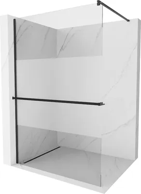 Immagine prodotto di Mexen Kioto+ parete doccia con mensola Walk-in 80 x 200 cm, trasparente/brina, nero - 800-080-121-70-35