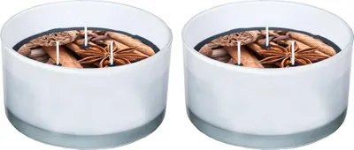 Produktbild von Spaas Duftkerze 3 Dochte – Festive Spices  – ca. 28 Stunden – Ø13.8cm - 2 Kerzen