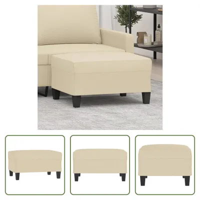 Produktbild von The Living Store Fußhocker Creme 70x55x41 cm Stoff