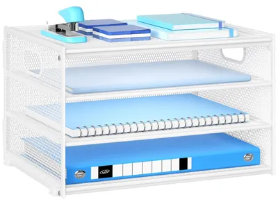 Obrázok produktu pre Omgoods – Organizér do kancelárie s 4 úrovňami na dokumenty a časopisy
