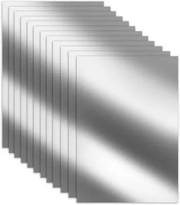 Immagine prodotto di Specchio da bagno, set da 12 pezzi - Flessibile - Adesivo - Decorazione da parete - Oro