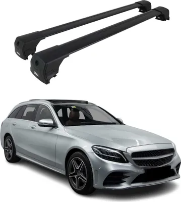 Produktbild von OMAC 4738916B Dachreling Dachträger Aluminium 75 kg Max passend für MERCEDES-BENZ C-Klasse T-modell (S205) für NISSAN SUNNY III Liftback (N14)