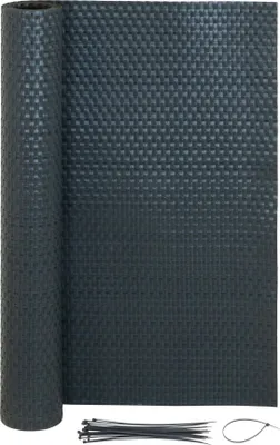 Produktbild von Jardinion Sichtschutzmatte Rattan Optik 1 x 3m Anthrazit Sichtschutz, geeignet als Terrassen, - Gartenzaun und Balkon Sichtschutz, inkl. Kabelbinder