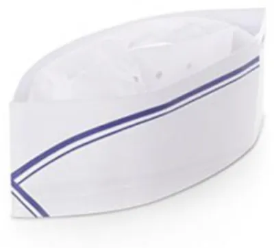 Kochhut-Papiertüten, 100 Stück, blau/weiß, One Size