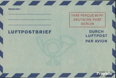 Produktbild von Belege Ganzsachen Berlin (West) 1949 LF2a I Luftpost-Faltbrief un Wertkästchen