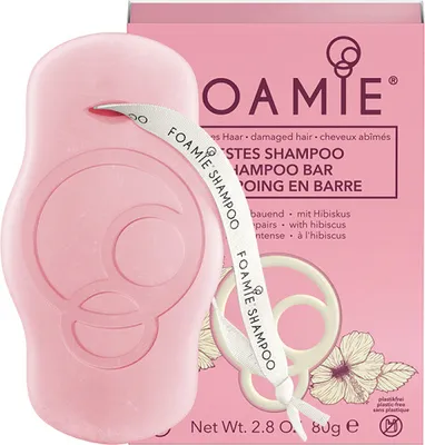 Produktbild von FOAMIE FESTES SHAMPOO Hibiskus Für Geschädigtes Haar (80 g)