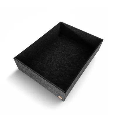 Produktbild von Aufbewahrungsbox CLEAN Filz 52,5 x 39,5 x 13 cm ohne Deckel in anthrazit meliert