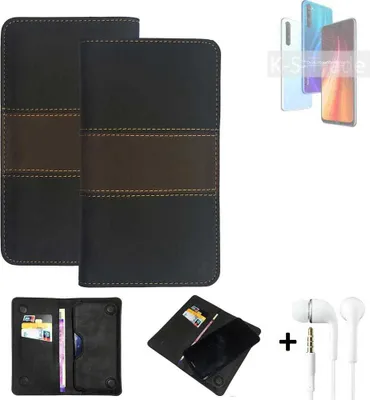 Produktbild von K-S-Trade Handyhülle + Kopfhörer kompatibel mit Xiaomi Redmi Note 8 2021 Schutzhülle Walletcase Bookstyle Tasche Schutz Case Hülle Wallet Cover