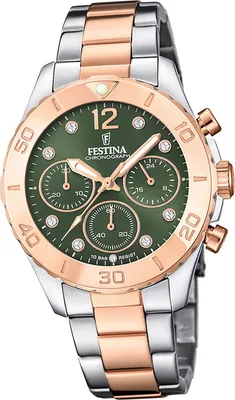 Produktbild von Festina Damen Uhr Casual Edelstahl Armbanduhr silber gold D2UF20605/2