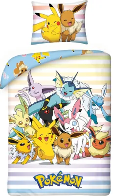 Produktbild von Halantex Pokemon Group Bettwäsche Bettbezug 140x200 70x90cm
