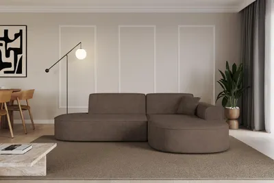 Produktbild von ALTDECOR Ecksofa in L-Form MARI-L1 - 243x171x79,5 cm Braun - Corner Sofa Bett Eckcouch Couch Wohnlandschaft Cauchsofa