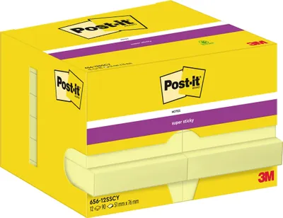 Immagine prodotto di Post-It 656-12SSCY pouch autoadesiva Rettangolo Giallo 90 fogli Autoadesivo