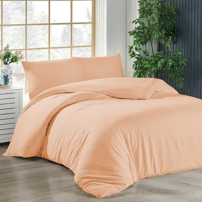 Produktbild von Bettwäsche 200x200 + 2er 40x80 cm Rosa Bettbezug Baumwolle, 3-teilig