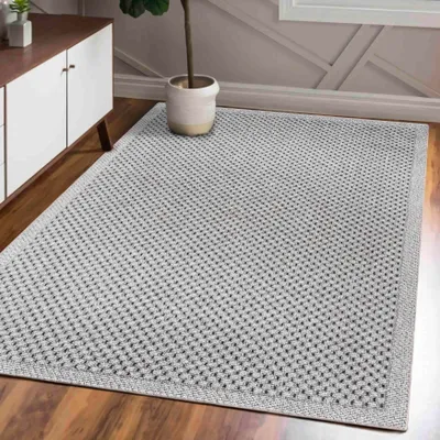 Produktbild von Mazovia Teppich Grau Einfarbig - Wohnzimmer, Schlafzimmer, Esszimmer, Büro, Kurzflor Rechteckig - ® Zertifikat, Grau - 80 x 150 cm